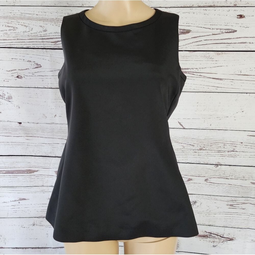 TY-LR Structured Peplum Shell Top Sleeveless Black - Small NWOT